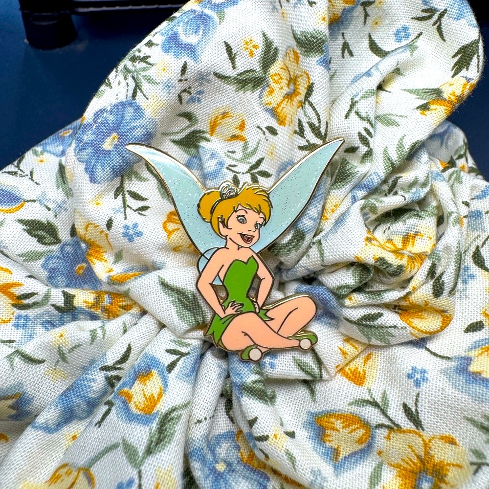 Tinker Bell Enamel Pin with Green Dress